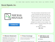 Tablet Screenshot of neuralsignals.com
